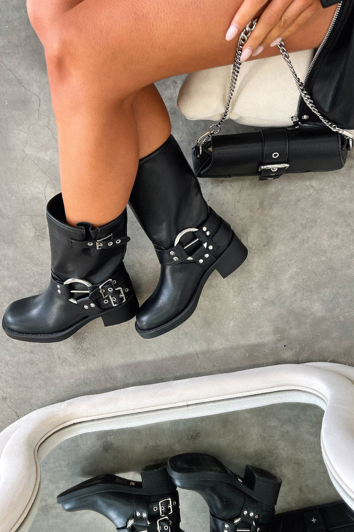 Women's Black Short Boots