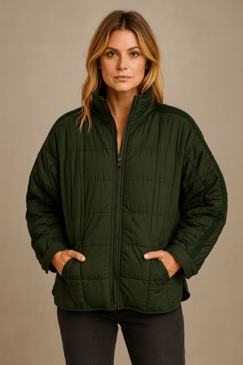 April Lightweight Compact Zip Puffer Jacket - Elena Harper