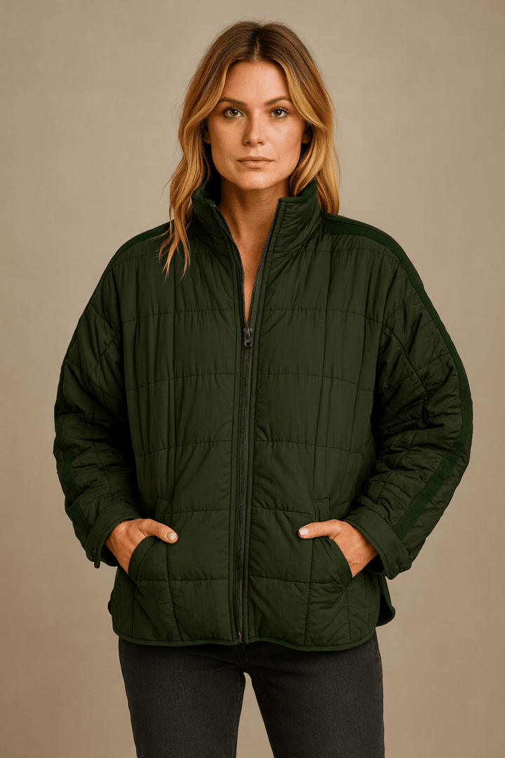 April Lightweight Compact Zip Puffer Jacket - Elena Harper