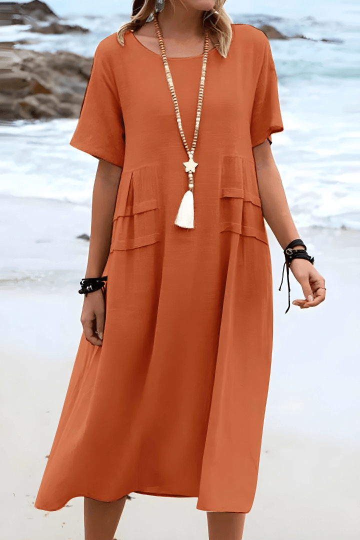 Aria Summer Linen Dress - Elena Harper