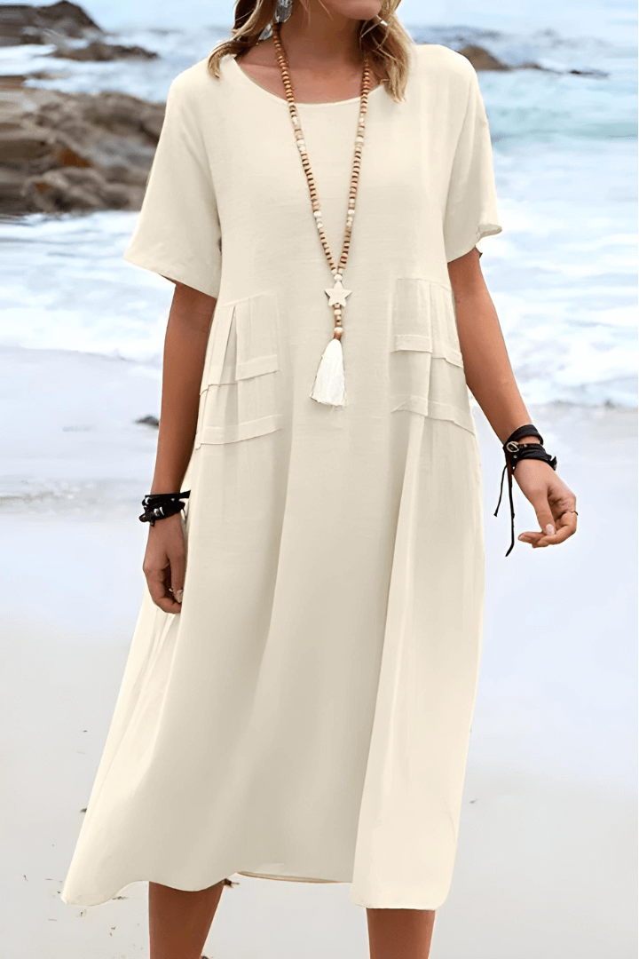 Aria Summer Linen Dress - Elena Harper