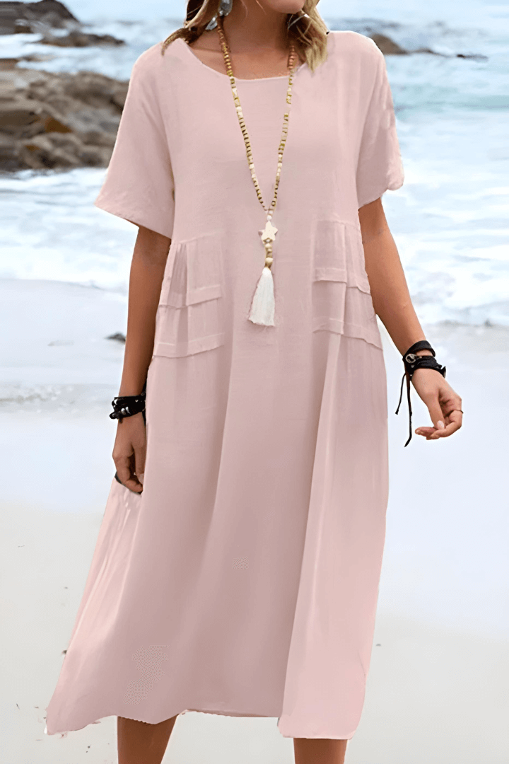 Aria Summer Linen Dress - Elena Harper