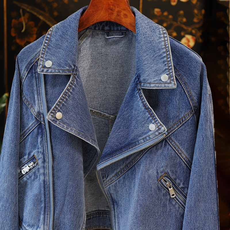 Lilliene Fashion Denim Jacket, view 2 - Elena Harper