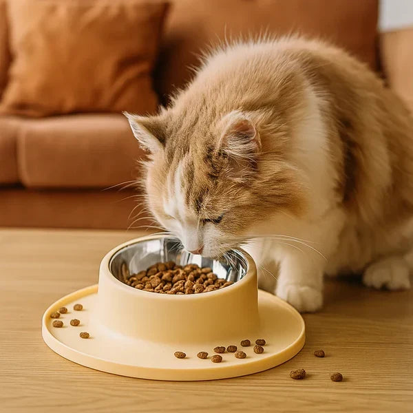 Cat's Non-Slip & Leak-Proof Stainless Steel Food Bowl