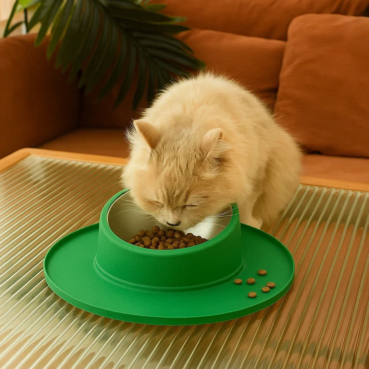 Cat's Non-Slip & Leak-Proof Stainless Steel Food Bowl