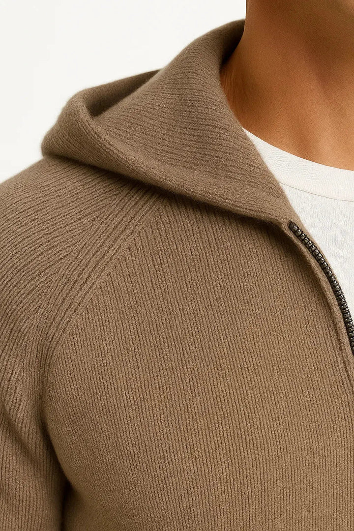 Harrington Oxford | Men's Cardigan Hooded Thick Knit Jacket