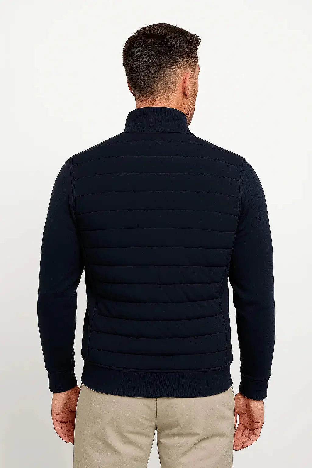 Men's Montarello Quilted Jacket, Hybrid Knit Sleeves