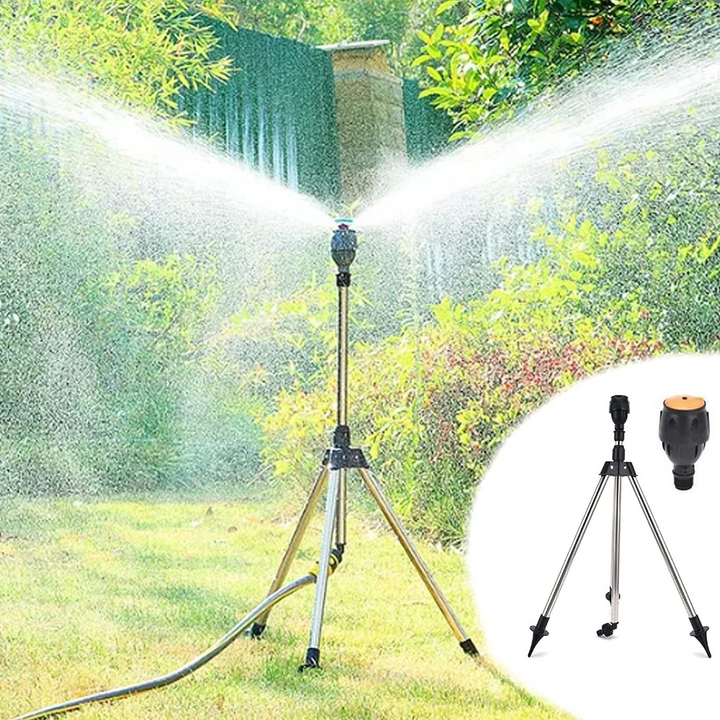 Automatic Rotating Garden Sprinkler with Adjustable Tripod