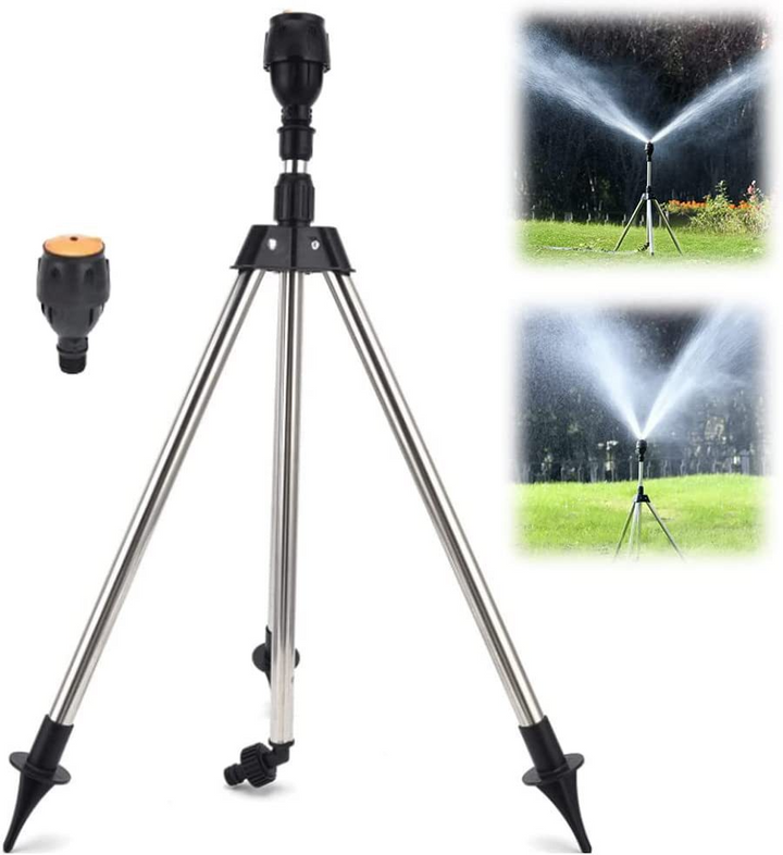 Automatic Rotating Garden Sprinkler with Adjustable Tripod