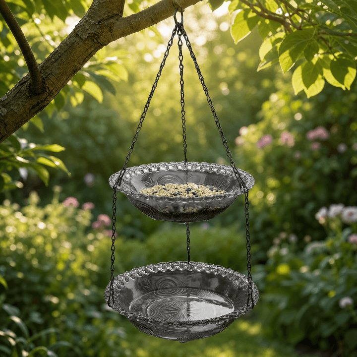 Avielle Vintage Hanging Bird Feeder and Bath - Elena Harper
