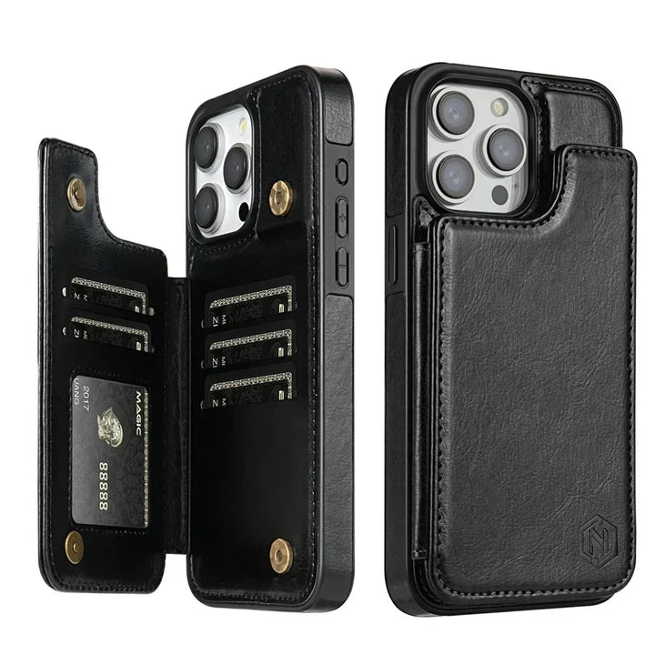 LeatherGuard Elegant Leather Case with Card Compartments and Magnetic Closure Vanero, view 7 - Elena Harper