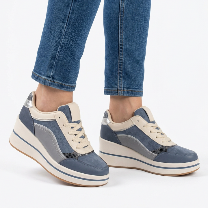 Azelina Comfortable Women's Sneakers with Wedge Heel, view 4 - Elena Harper