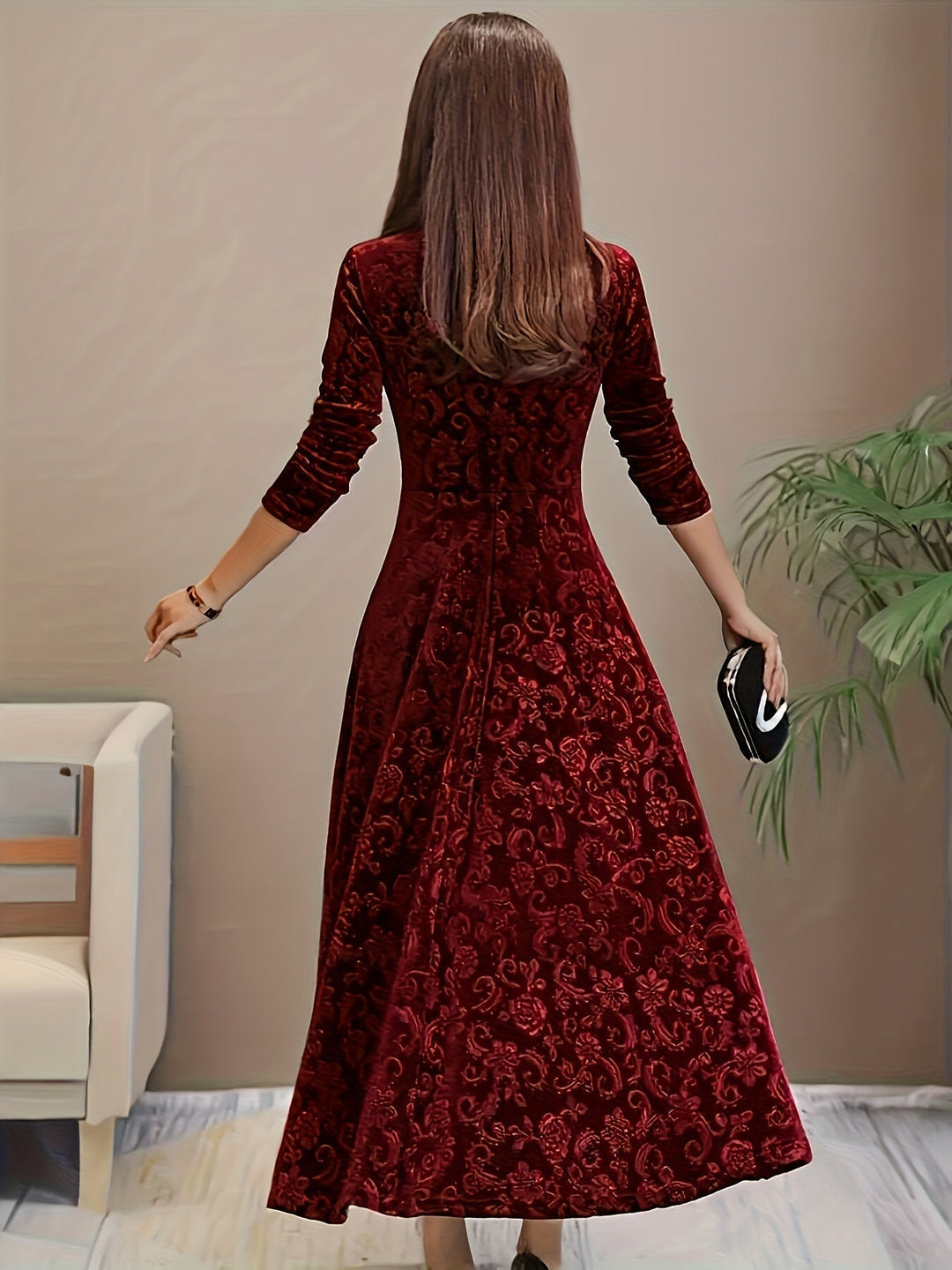 Elegant Velvet Dress Nicola - Elena Harper