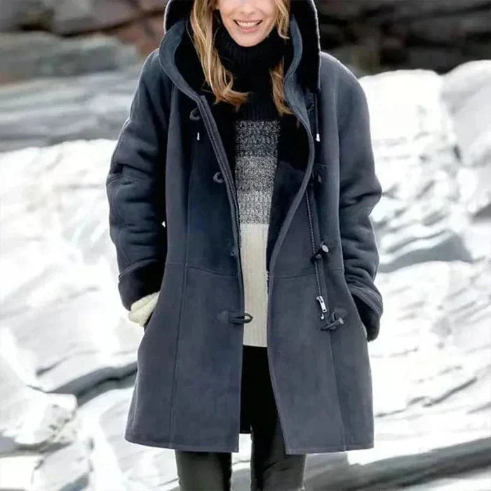 Emily Elegant Fur-Lined Coat, view 9 - Elena Harper