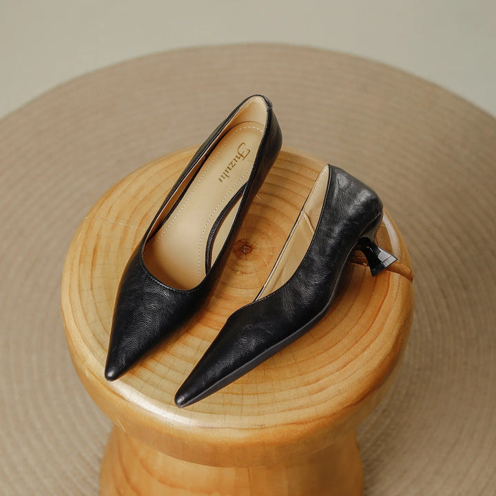 Pauline | Women's Pointed Low Heel Pumps