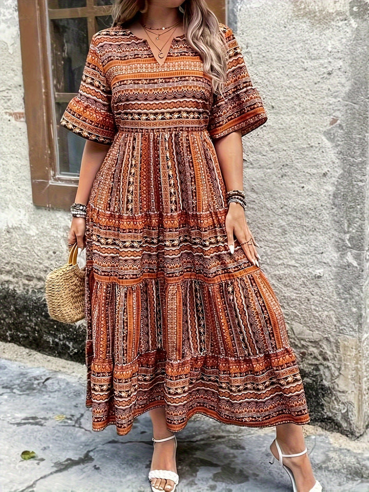 Marina Ethnic Flowy Dress - Elena Harper
