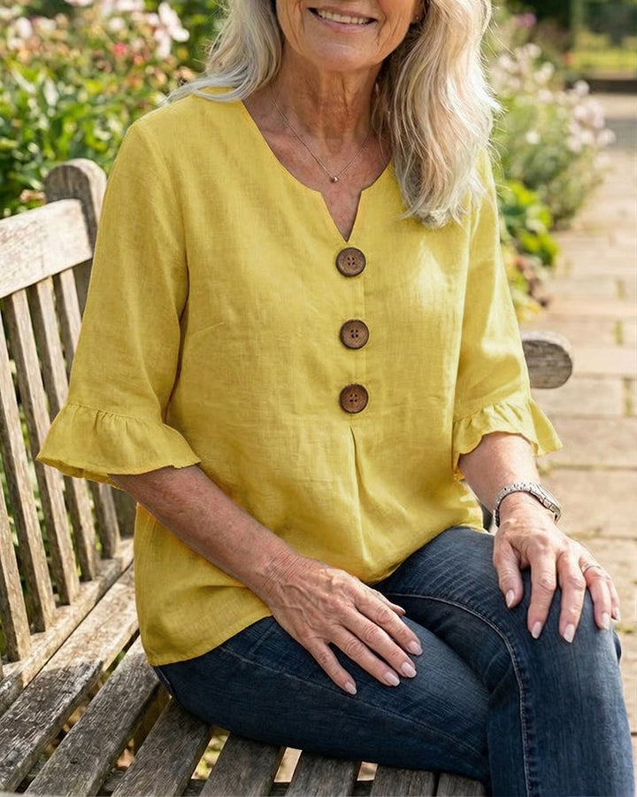 Amelie™ | Belly-Camouflaging Blouse with Buttons