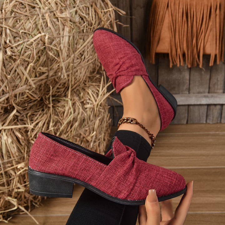 Women's loafers with bow - Elvira