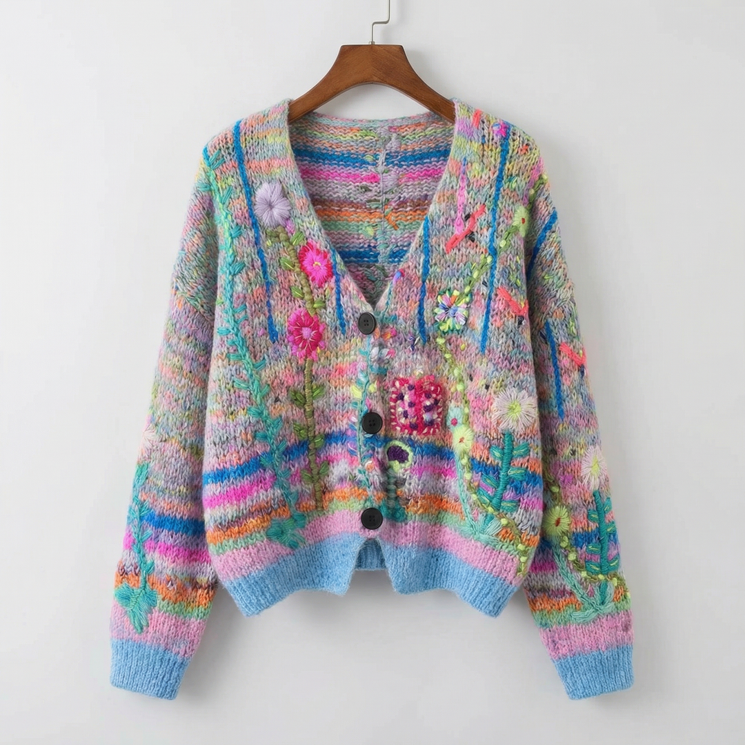 Sophie | Colorful and Stylish Knit Cardigan in Boho Look