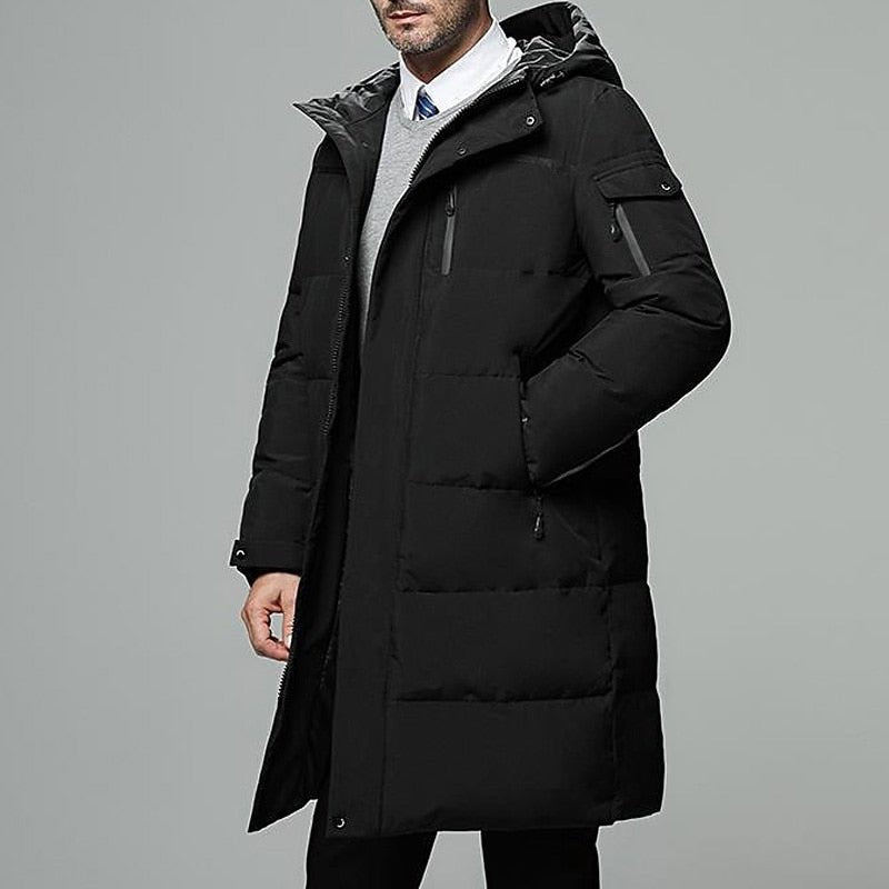 Daniel | Comfortable and Long Puffer Jacket with Hood