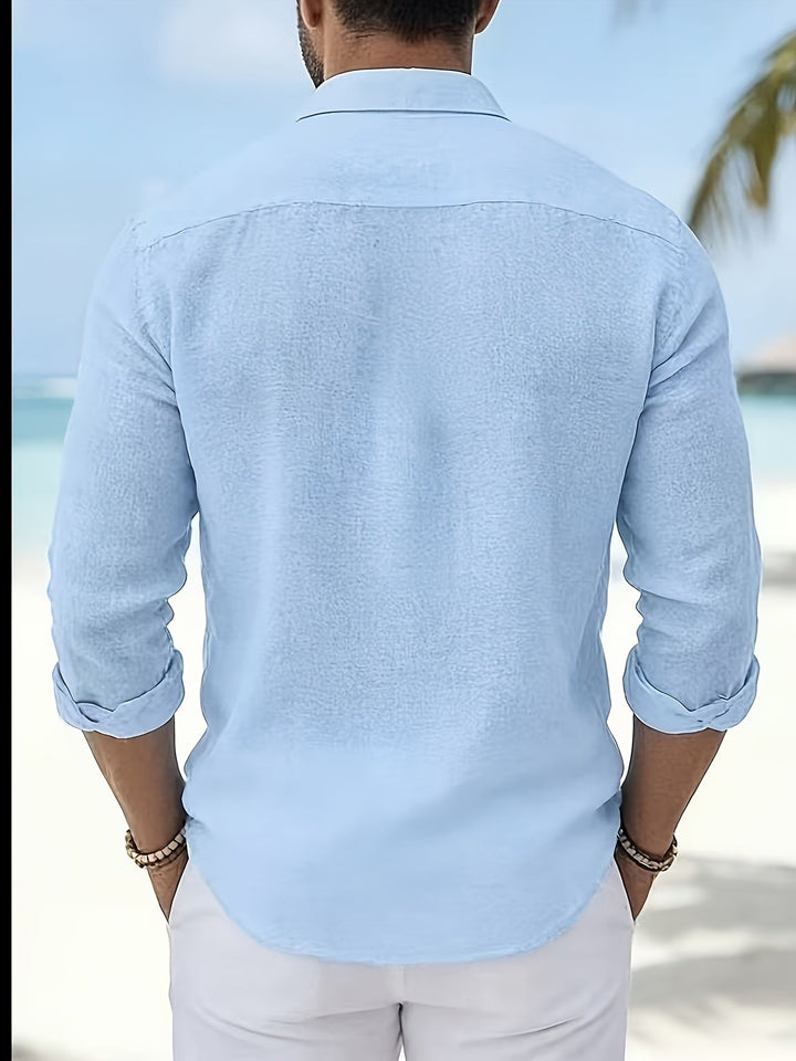 ELENA HARPER™  |  MEN'S LINEN BLEND SHIRT