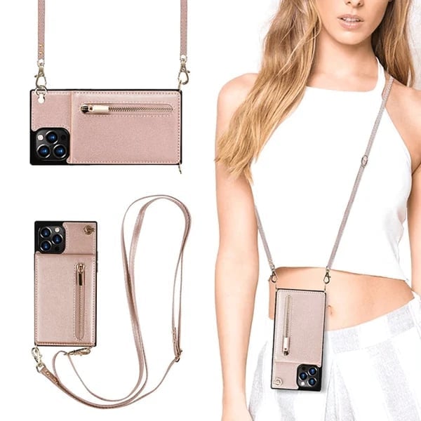 Leather iPhone Case with Zipped Card Holder – Stylish, Practical, and Secure