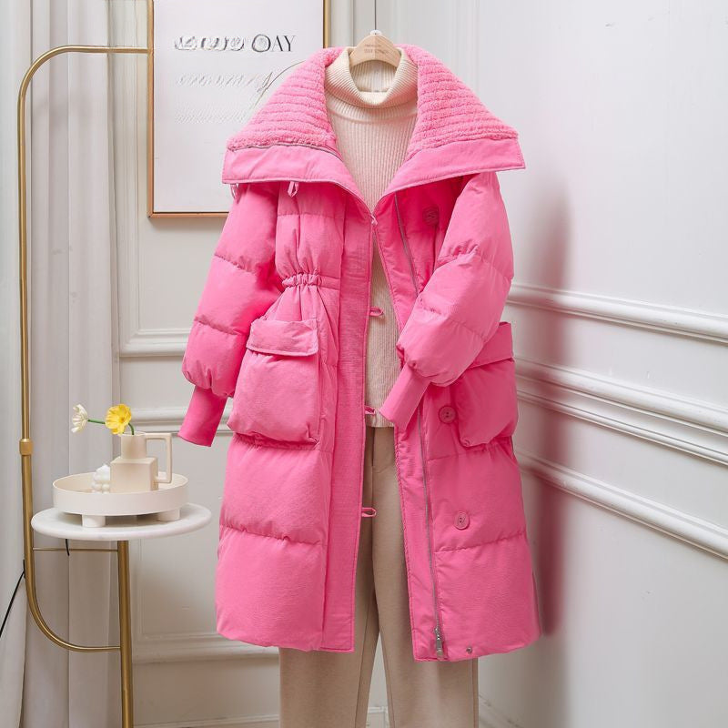 Long Quilted Coat for Women Amandine, view 3 - Elena Harper