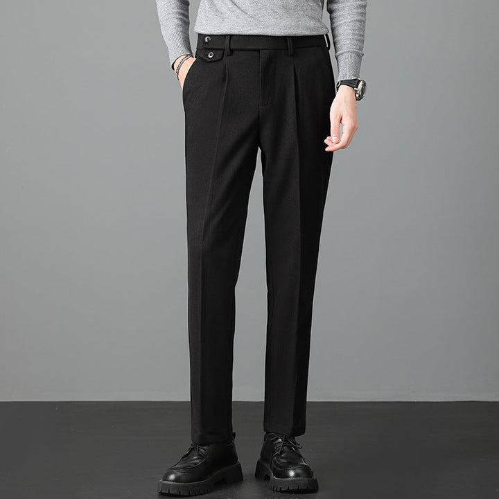 Men's Tailored Slim Fit Dress Pants for Modern Style, view 3 - Elena Harper