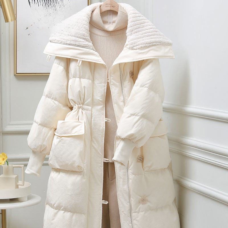 Long Quilted Coat for Women Amandine, view 4 - Elena Harper