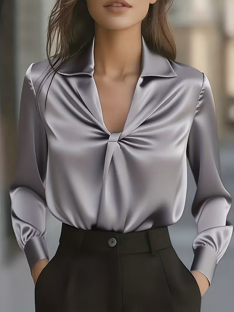 Leylah - Elegant Long Sleeve Blouse