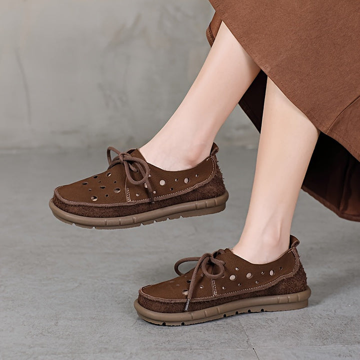 Tamsin Casual Non-Slip Leather Slippers, view 2 - Elena Harper