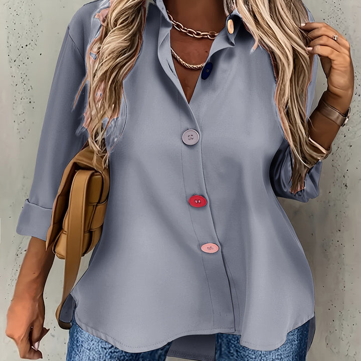 CHIC BLOUSE WITH BUTTONS FOR WOMEN