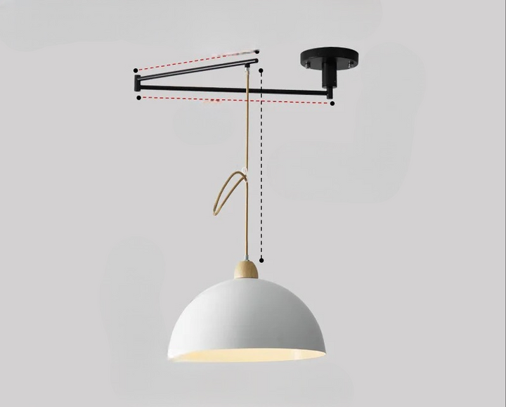 Modern Ceiling Light Fixture with Adjustable Arms