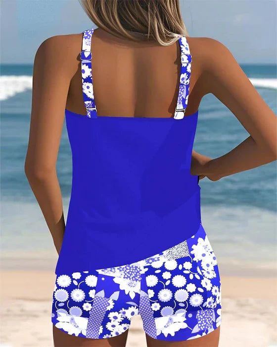 Marleigh Stylish Swimsuit with Sporty Boxer Cut, view 10 - Elena Harper