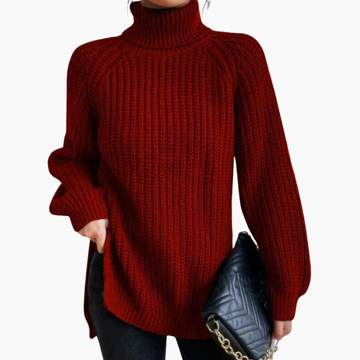 Marina | Cozy Oversized Knit Sweater with Turtleneck