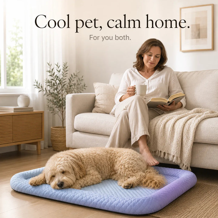 Coolaby Ice Silk-look Pet Cooling Mat for Dogs and Cats, Padded Non-Slip Summer Bed - Elena Harper