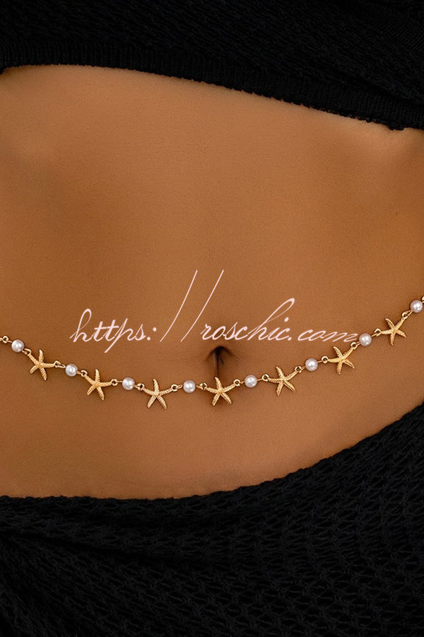 Vintage-style Ethnic Openwork Floral Body Chain