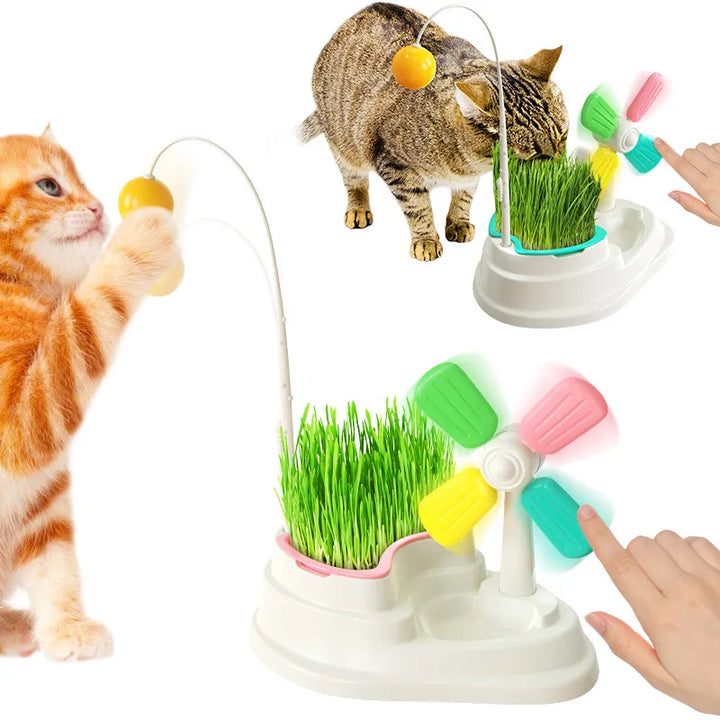 Interactive Cat Windmill Toy for Mental Stimulation