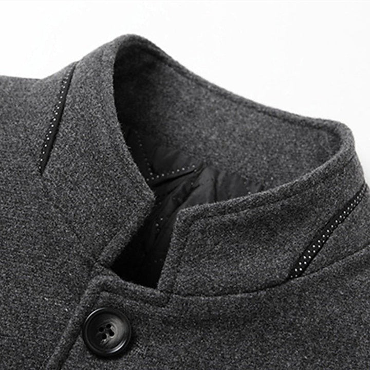 Moritz | Elegant and Warm Men's Trench Coat with Stand-Up Collar