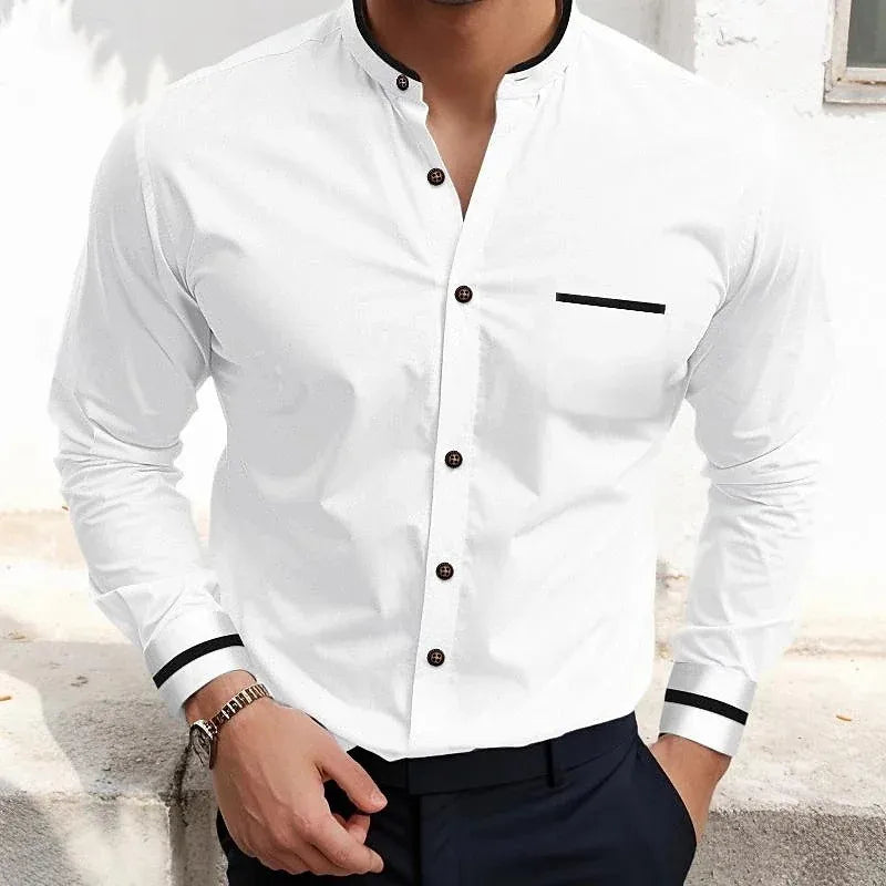 ELENA HARPER™  |  GRANDPA CONTRAST SHIRT FOR MEN
