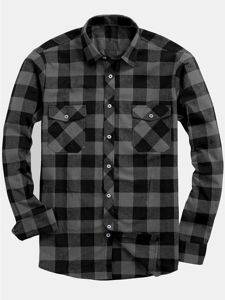 ELENA HARPER™  |  CHECKED SHIRT WITH BUTTONS FOR MEN