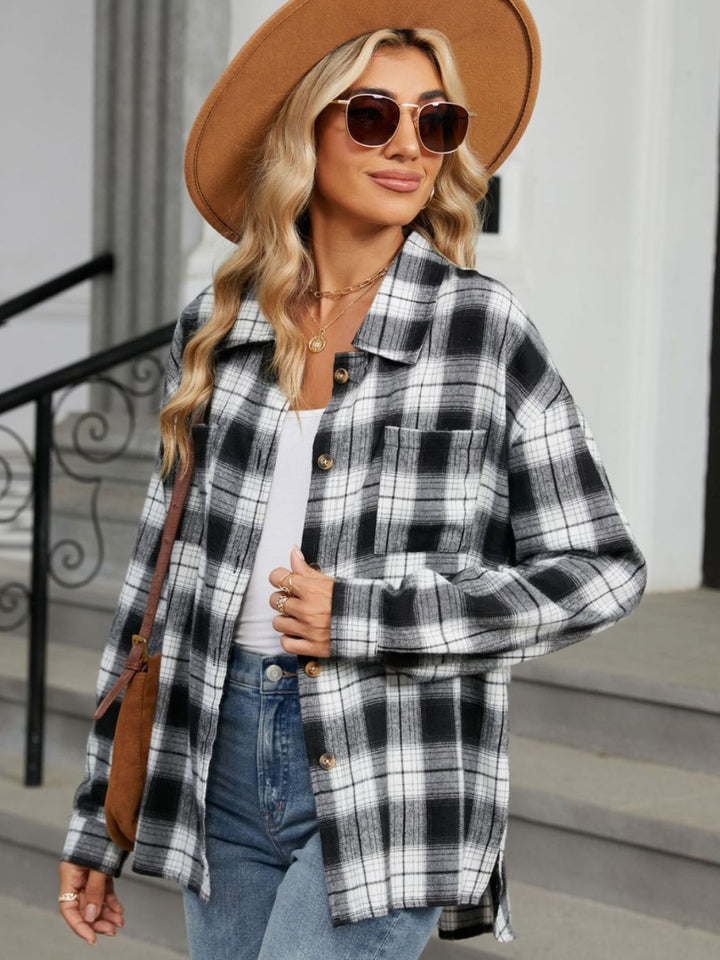 Long Sleeve Checkered Shirt for Women – Casual and Comfortable Everyday Style