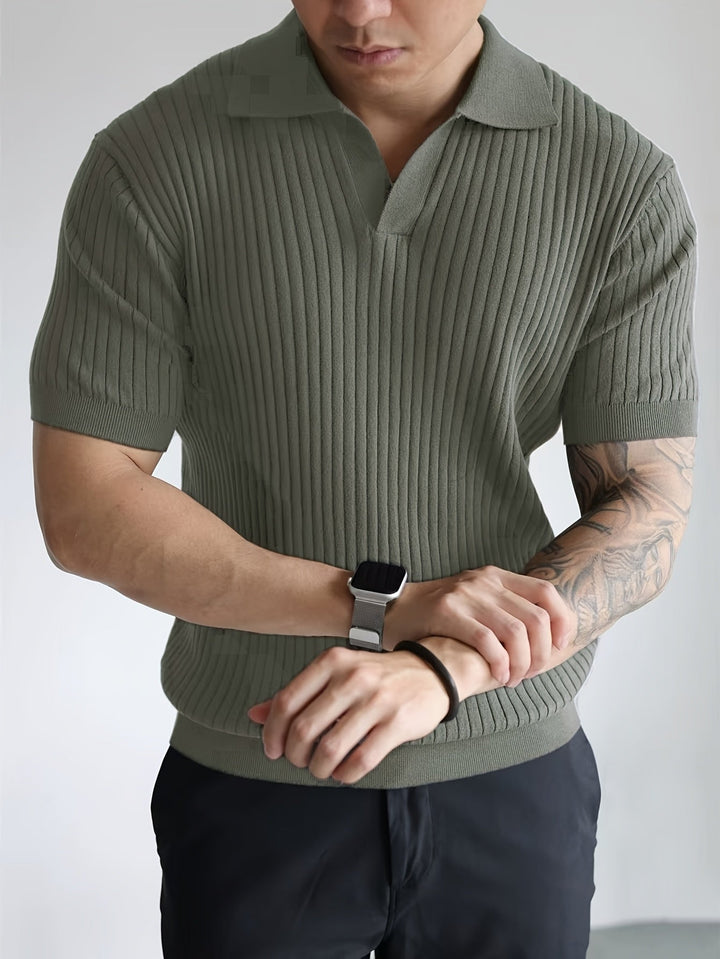 Textured Mesh Summer Shirt for Men - Elena Harper