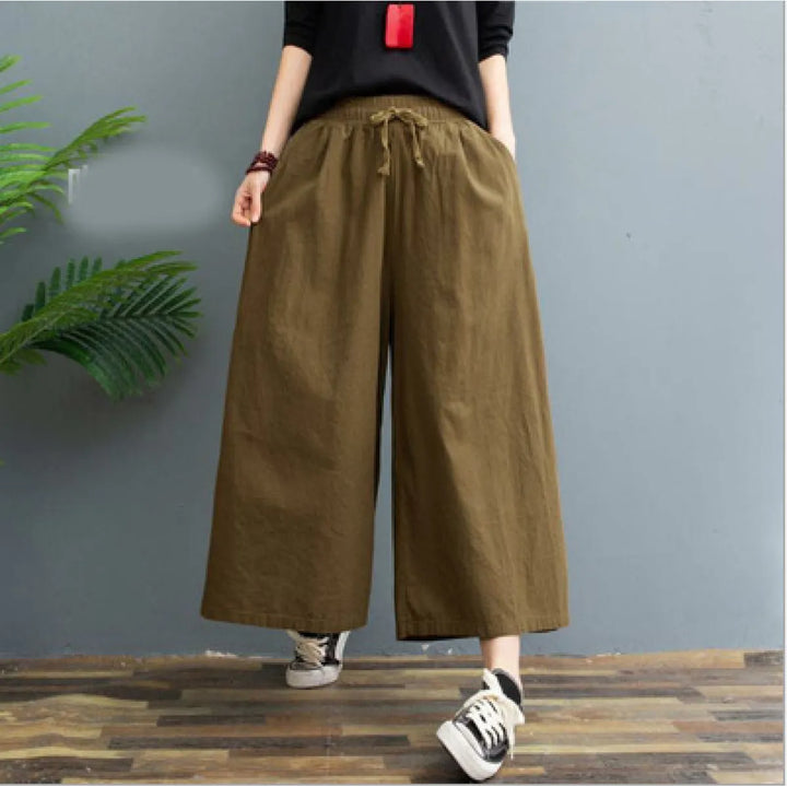 ARLETTE – PLEATED LINEN COMFORT FIT PANTS