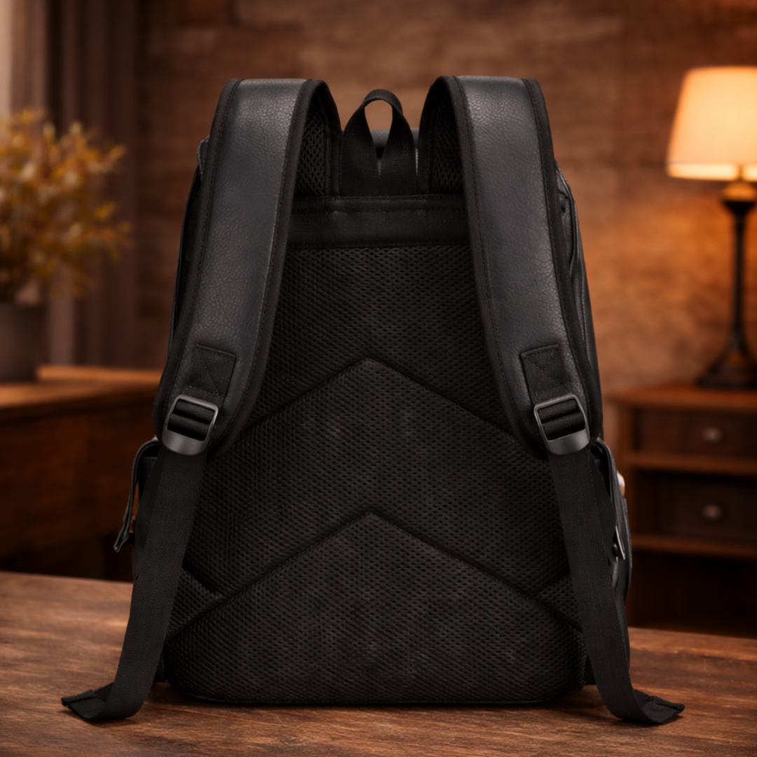 Authentic Leather Backpack - Elena Harper
