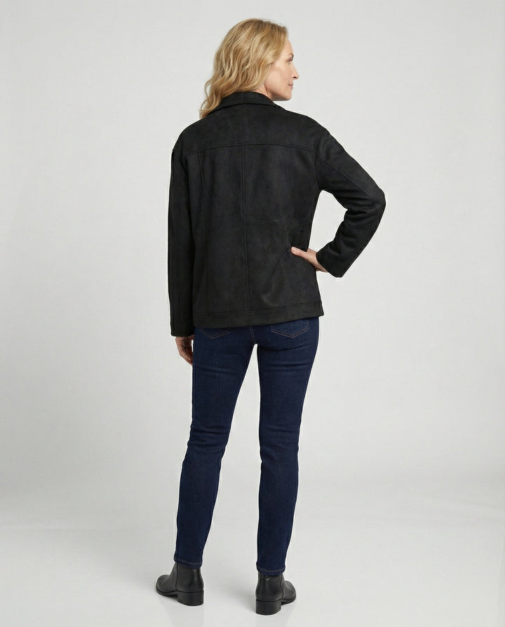 Brown Leather Jacket Women Suede
