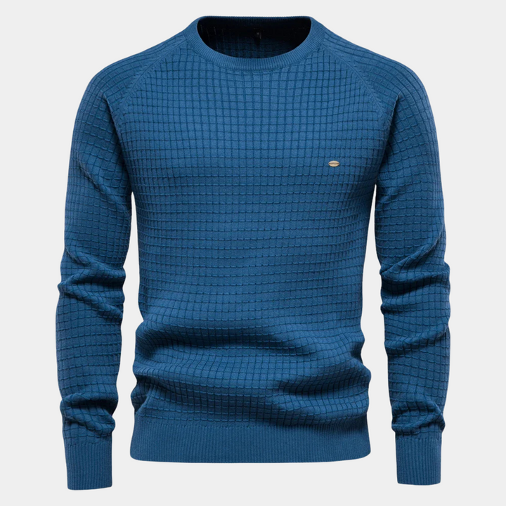 LAURENT MONACO | MEN'S CHECKERED PATTERN SWEATER