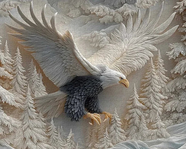 TalonCraft – Carved Eagle Puzzle for Home Decor