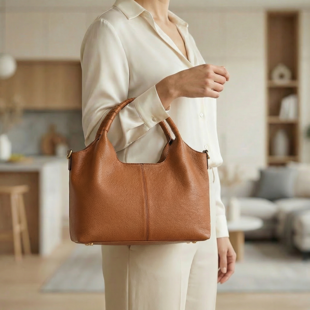 Carrina Soft Leather Everyday Hobo Bag - Elena Harper