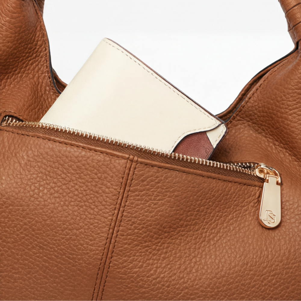Carrina Soft Leather Everyday Hobo Bag - Elena Harper